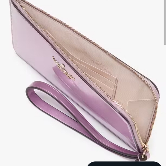 Kate Spade Lucy Medium L-Zip Wristlet Quartz Pink KJ029 - Picture 8 of 8